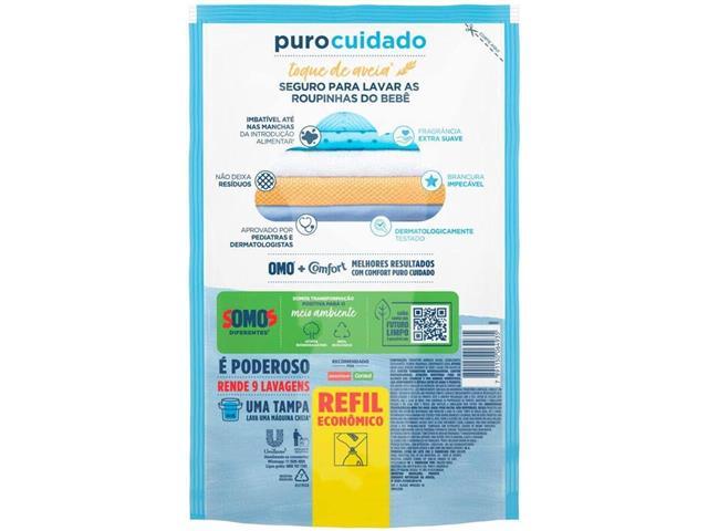 Lava-Roupas Líquido Omo Puro Cuidado 900ml Embalagem Econômica - 3