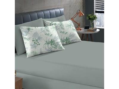 Jogo de Cama Buettner King Basic estampado Plantes Menta 3 Peças