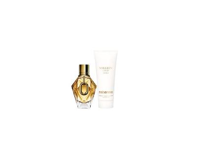 Kit Rabanne Million Gold for Her Perfume Fem EDP 50ml + Creme Corporal