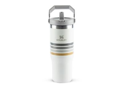 Copo Térmico Stanley FlipStraw Cream Ash Stripes 0,887L