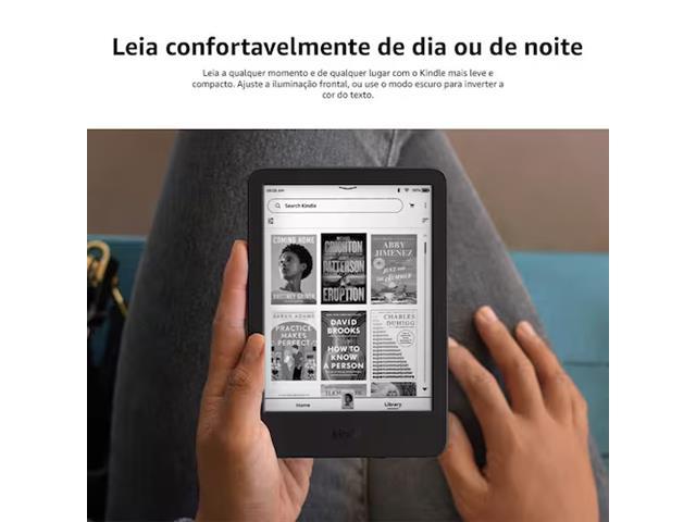Kindle 11ª Geração 2024 6" luz integrada resolução 300 ppi 16GB Preto - 3