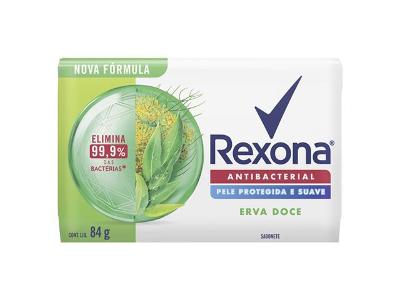 Sabonete Barra Antibacterial Erva Doce Rexona 84g