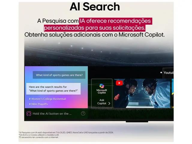 TV LG 43" 4K UHD SMART AI WEBOS 43UA7500 WI-FI - 3