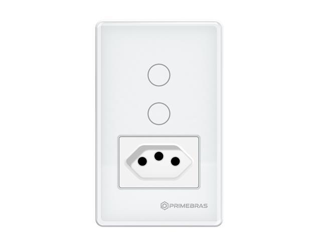 Interruptor Inteligente 2 Canais c/tomada (TP1012B) - 1