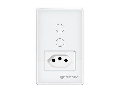 Interruptor Inteligente 2 Canais c/tomada (TP1012B)