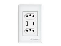Tomada Inteligente 2 Canais c/USB e USB-C  (TP1220B) - 1