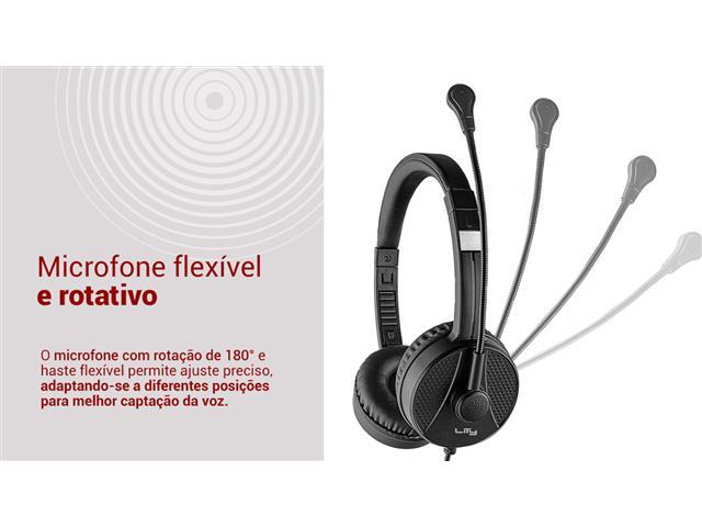 Headset Corporativo USB Lity HC11 c/  Mic ANC Preto - 4