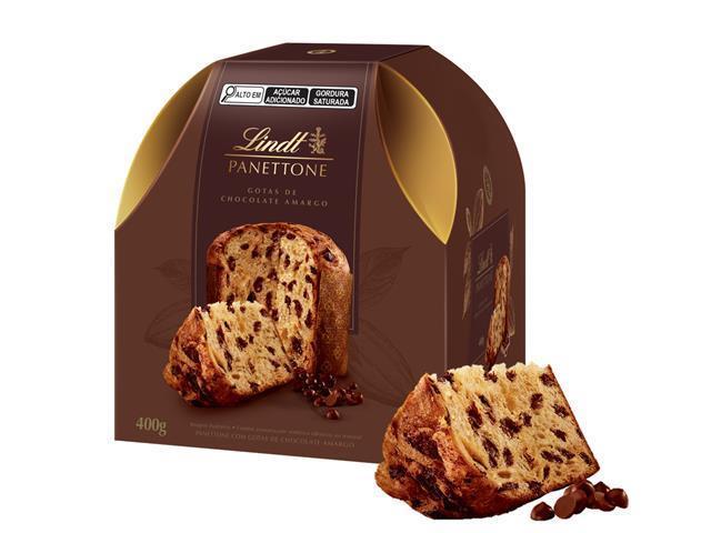 Kit Panettone Lindt Gotas de Chocolate Amargo  e Creme de Avelã  - 2