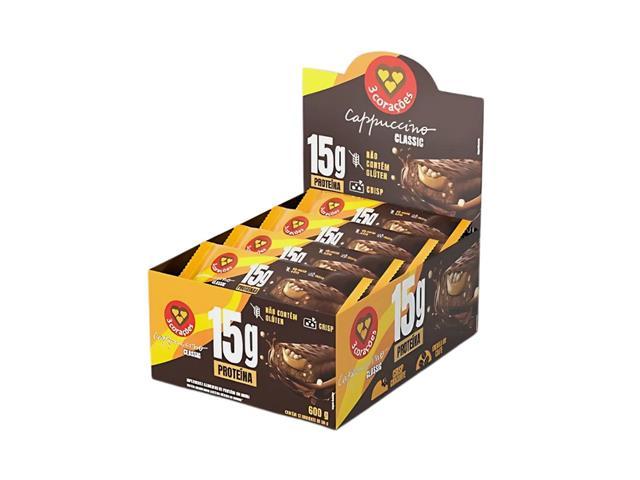 Barra de Proteína Três Corações Cappuccino Clássica Caixa 12x50g - 1