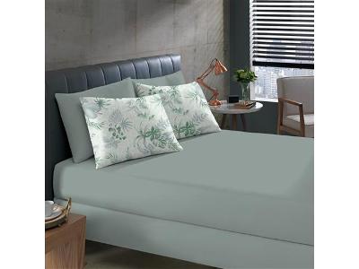 Jogo de Cama Buettner Solteiro Basic Estampado Plantes Menta 2 Peças