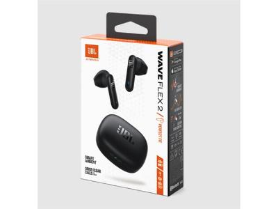 Fone de Ouvido Bluetooth JBL Wave Flex 2 Black JBLWFLEX2BLK
