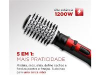 Escova Rotativa Ceramic Íon Turbo, Mondial Vermelho/Preto 1200W 220V - 2