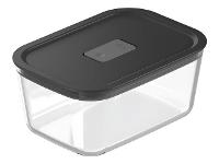 Pote De Vidro Hermetico Fresh Lock 725Ml Preto Fechado - 1