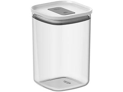 Pote Hermetico  Quadrado 1L Duo Lock Branco Fechado