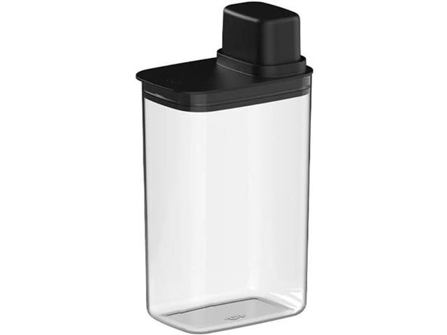 Pote Hermetico Com Medidor 2,3L Drop Preto Fecha - 1