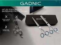 Kit Tesoura Profissional Gadnic Corte Polimento Desfiadeira 6.0 - 2