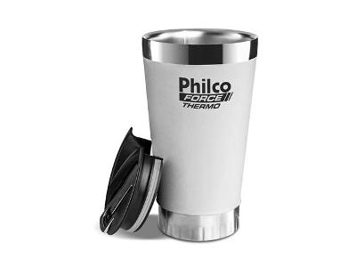 Copo Térmico Philco PTH01B 20h Gelado 475ML Branco