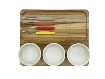 Petisqueira 3 Potes E Espatulas