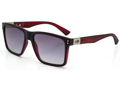 Óculos de Sol Mormaii Cairo Preto e Vermelho com Lente Cinza Degradê