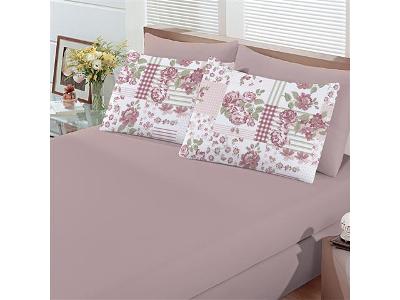 Jogo de Cama Queen Buettner Basic Estampado Esperanza Rose 3 Peças