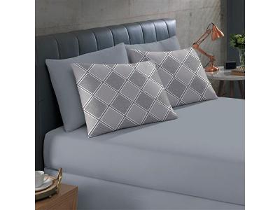 Jogo de Cama Buettner Casal Basic Estampado Clinton Cinza 3 Peças