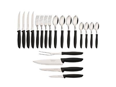 Kit Cozinha Inox Tramontina Plenus Preto 20 Peças