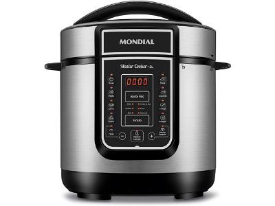 Panela de Pressão Elétrica Mondial, Master Cooker 700W 3L Preto 110V
