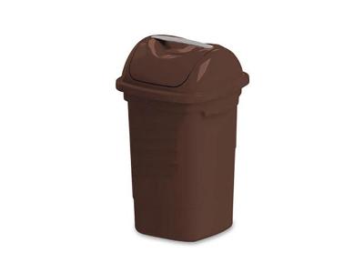 Lixeira Basculante Plasvale 30 Litros Marrom Fendi