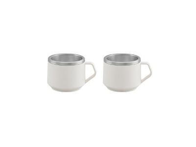 Xícaras Café Tramontina Inox Branco 2 Peças