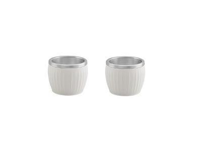 Xícaras Café Tramontina Empilháveis Inox Branco 2 Peças