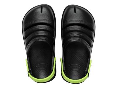 Sandalias Havaianas Kids Clog Preto/Verde