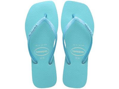 Chinelo Havaianas S Sqr Gtr Neon Bege Palha/Azul Tam 39-40