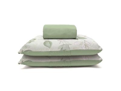 Jogo Cama Casal Basic Rolinho Est.Dominique Verde 3pc