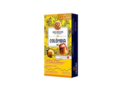 Cápsula Compatíveis Nespresso 3 Corações Regiões do Mundo Colômbia