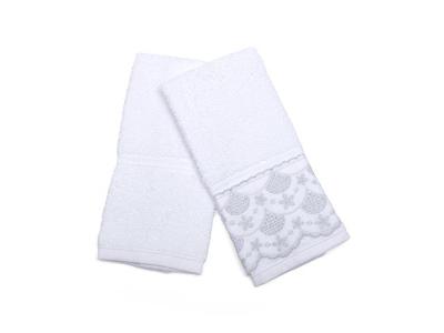 Kit Toalha Buettner Social com Renda Branco