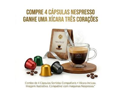 Kit 40 cápsulas Nespresso com xícara (Sortido)