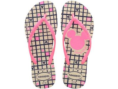 Chinelo Havaianas Slim Disney Bege Palha Tam 41-42