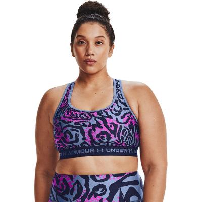 Top de Treino Plus Size Feminino Under Armour Crossback Mid Print