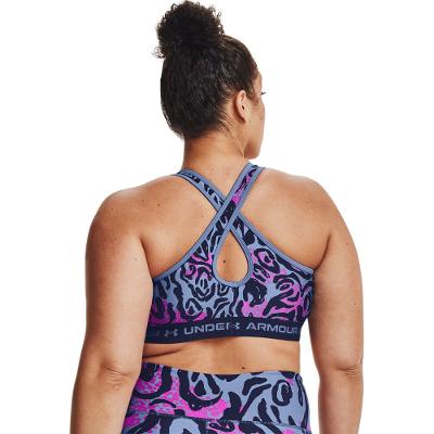 Top de Treino Plus Size Feminino Under Armour Crossback Mid Print