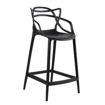 Conjunto C/3 Banqueta Allegra Alta Master Preta Cozinha Americana Balcão Polipropileno