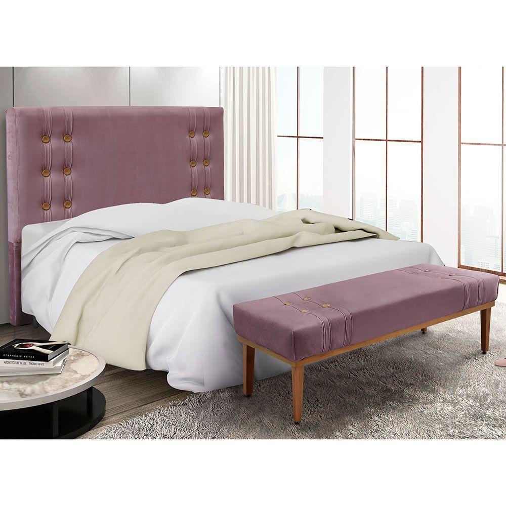 Kit Cabeceira E Calçadeira Recamier Queen 1,60M - Uva - 8