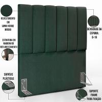 Cabeceira Cama Box Solteiro 100 Cm Dália W01 Verde Musgo - 5