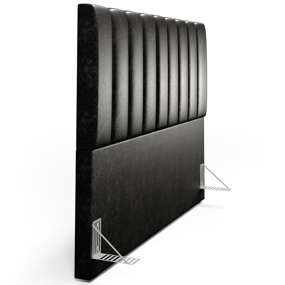 Cabeceira King 195cm Dália W01 Courissimo Preto - 2