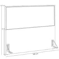 Cabeceira Cama Box Casal Tachas 140 Cm Vicenza L02 Chumbo