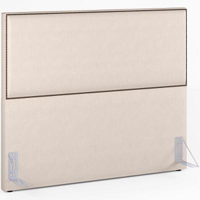 Cabeceira Cama Box Casal Queen Com Tachas 160 Cm Suede Bege