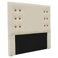 Kit Cabeceira E Calçadeira Recamier Queen 1,60M - Bege - 7