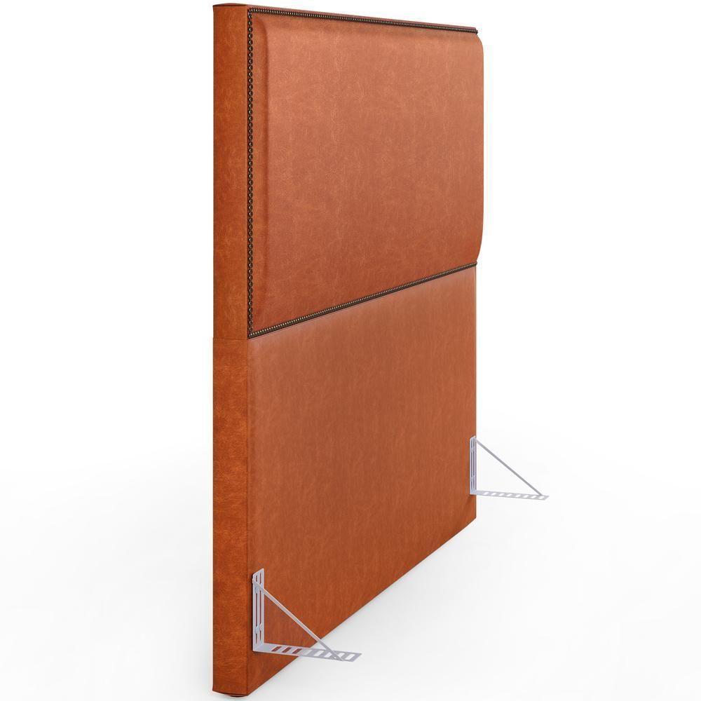 Cabeceira Box Casal King Com Tachas 195 Cm Couríssimo Camel - 3