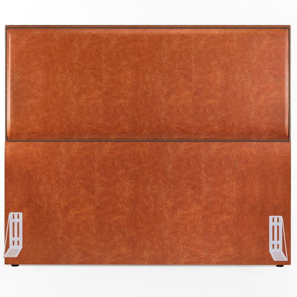Cabeceira Box Casal King Com Tachas 195 Cm Couríssimo Camel - 4