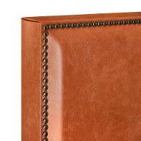 Cabeceira Box Casal King Com Tachas 195 Cm Couríssimo Camel - 2