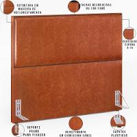 Cabeceira Box Casal King Com Tachas 195 Cm Couríssimo Camel - 6